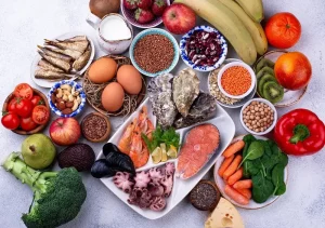 pescetarian-diet-with-seafood-fruit-and-vegetable