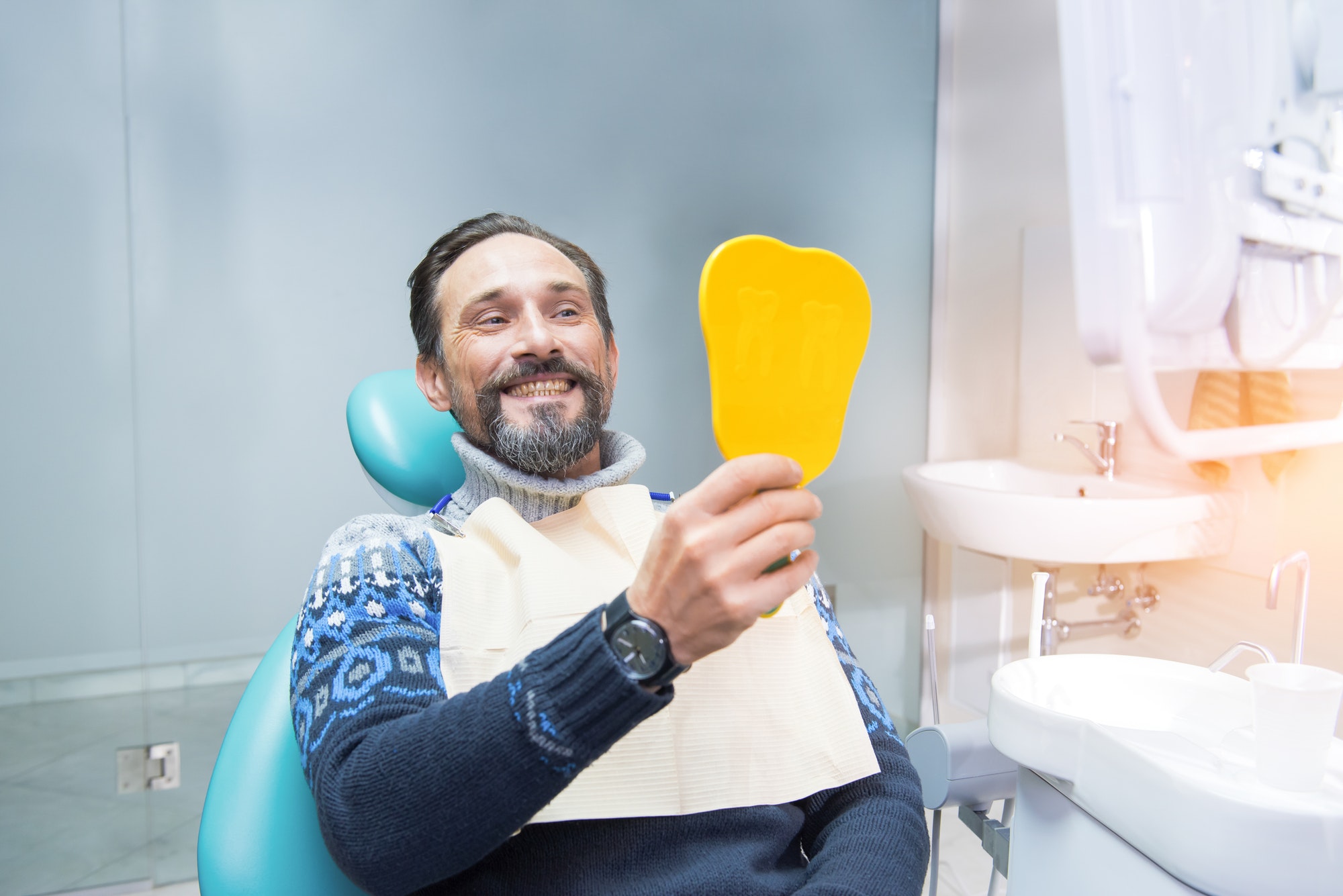 man in dental chair - Channel Islands Family Dental Office | Dentist In Ventura County