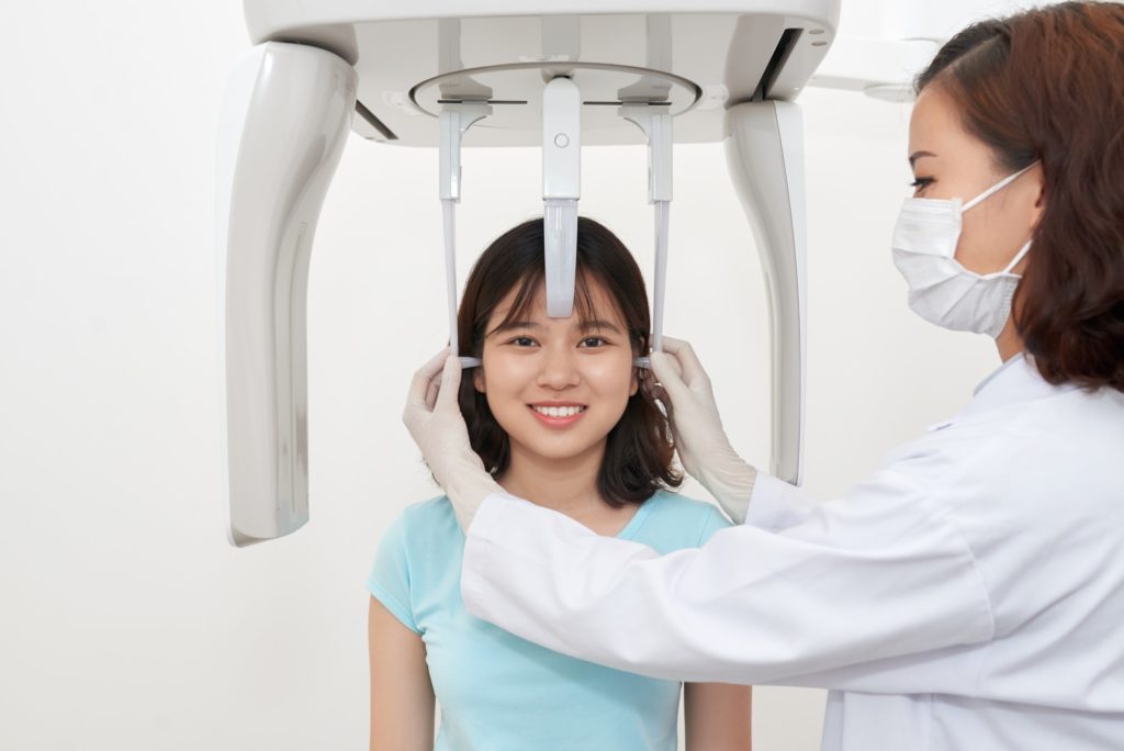 young ethnic girl in dental office making x ray - Channel Islands Family Dental Office | Dentist In Ventura County