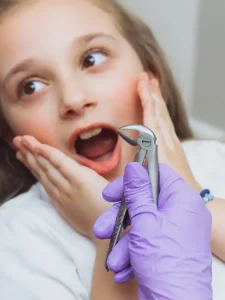 frightened little girl