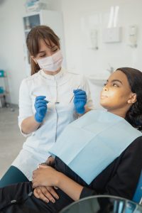 dentist with her patient