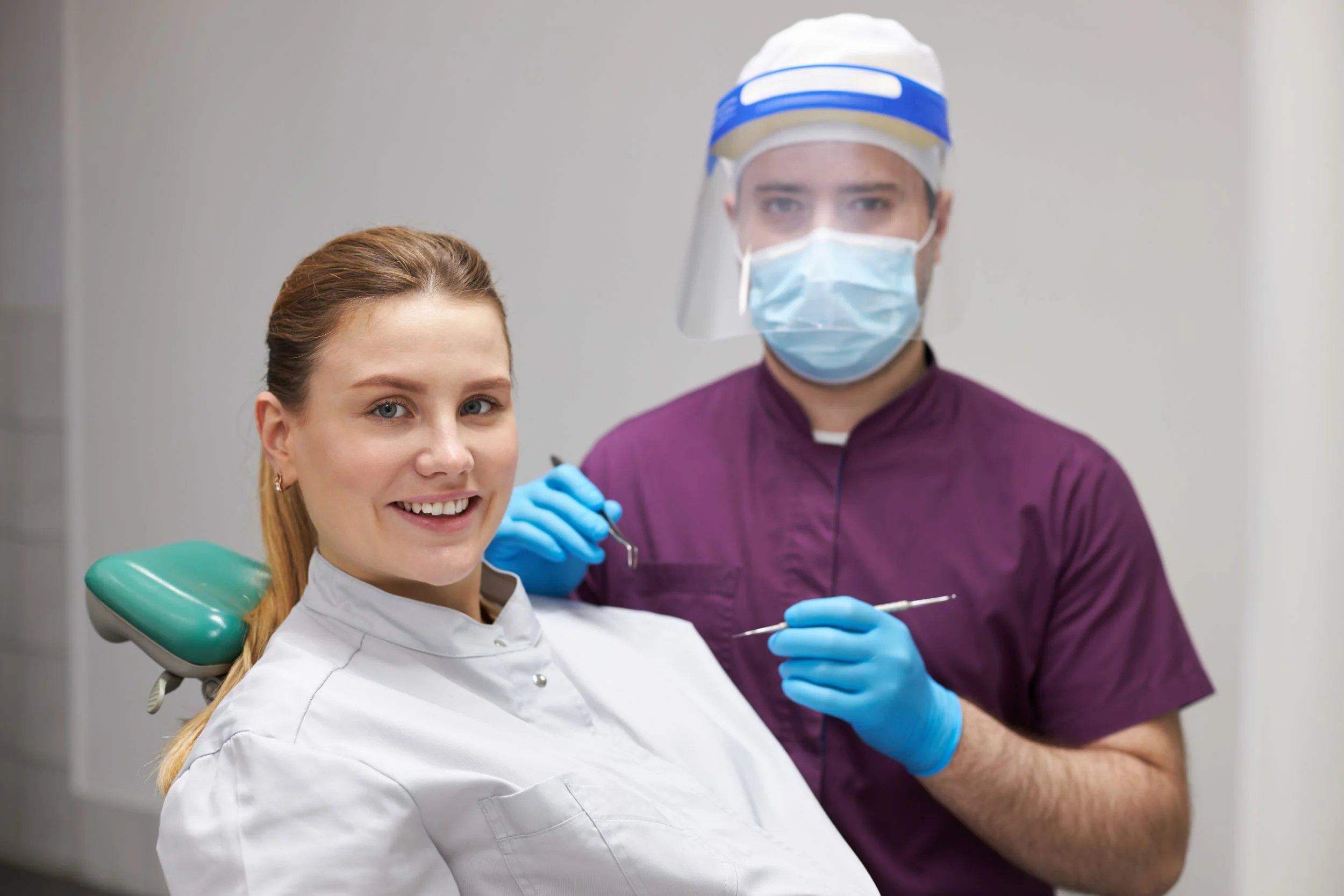 Woman at the dentist