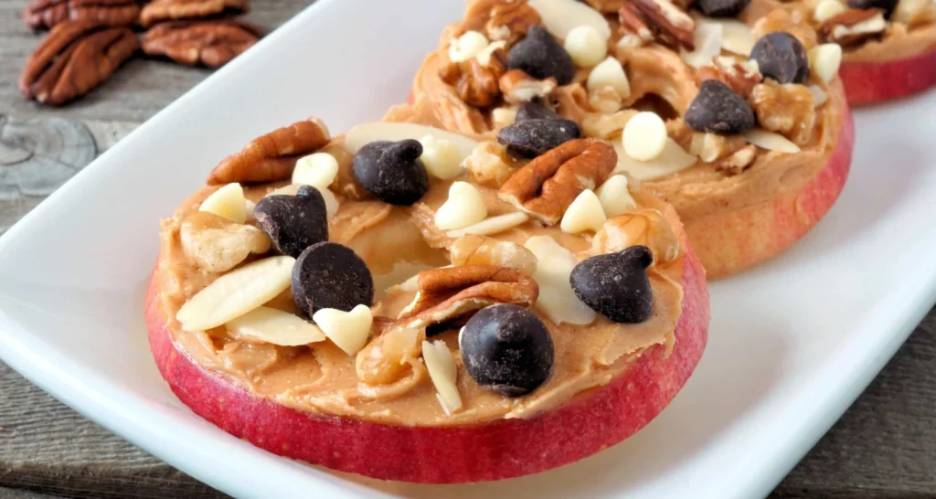 Almonds and apple slices