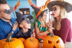 Smiling patient ready for a Halloween dental checkup at Channel Islands Family Dental in Ventura County